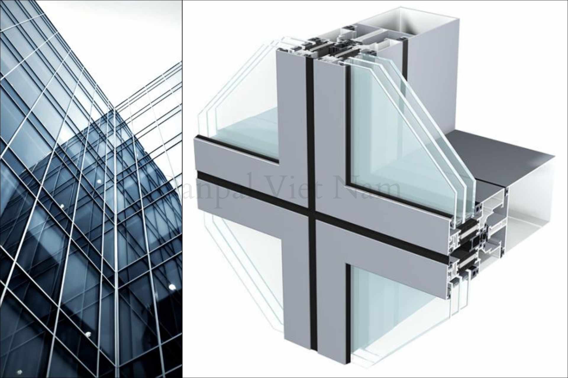 he vach mat dung Unitized - Unitized curtain wall