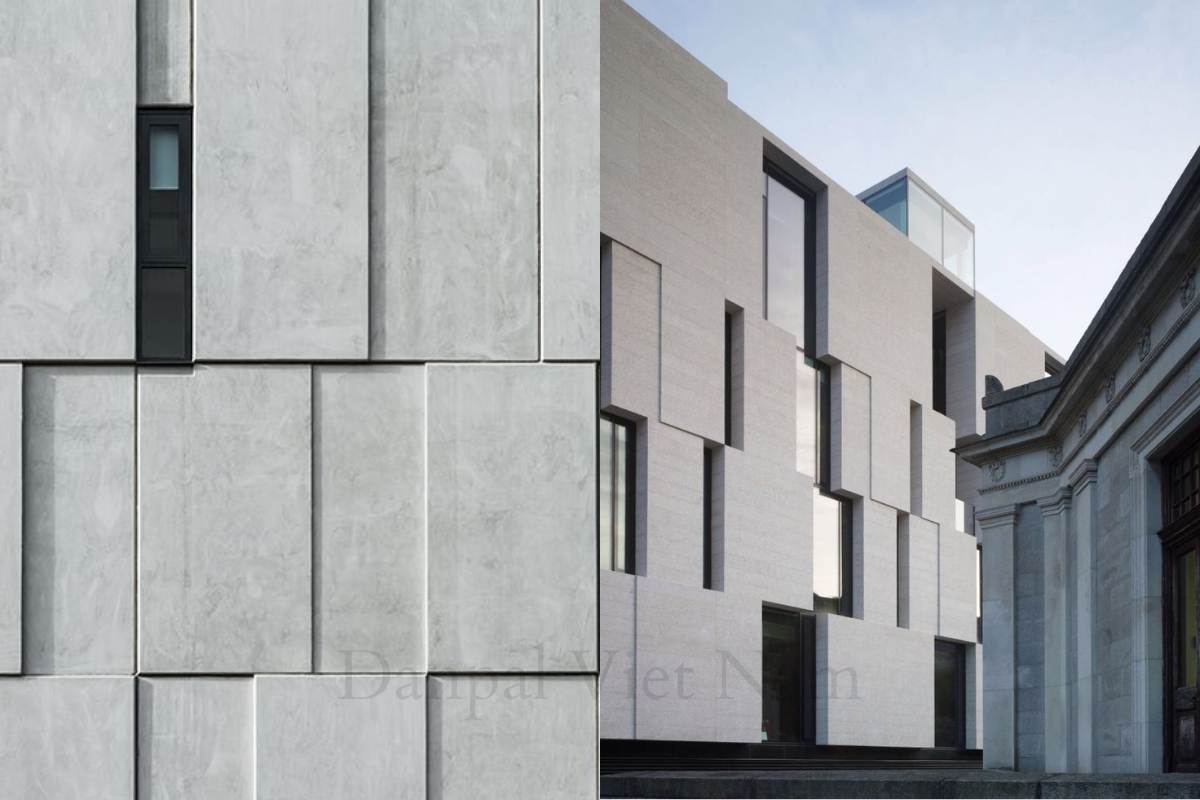 14+ Giải pháp vật liệu mới cho mặt đứng - Bê tông gia cường bằng kính (Glass-Reinforced Concrete (GRC)